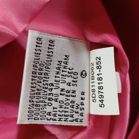 New LeSuit size 10 Petite Fuchsia Pink 2 piece Jacket & Dress - Picture 15 of 17